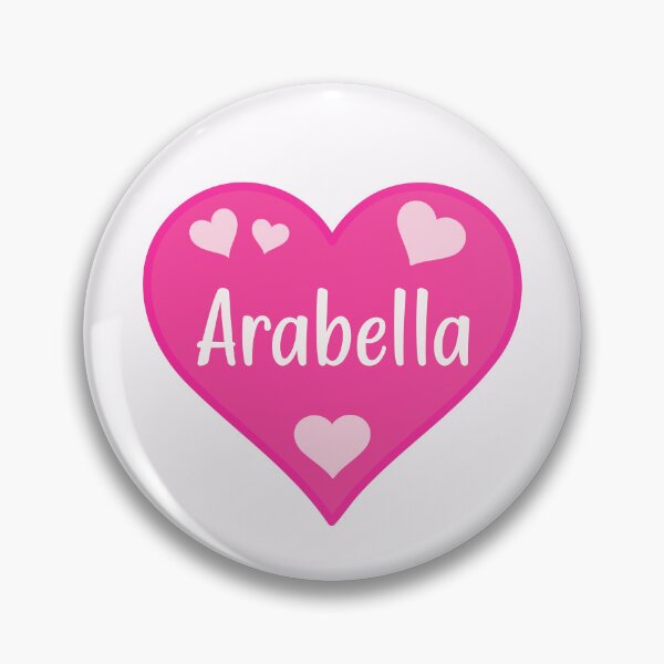 Item preview, Arabella Name Pink Heart  designed and sold by Jeallan Designs.
