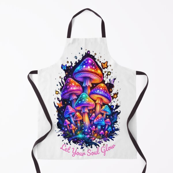 Item preview, Psychedelic Glowing Mushrooms | Neon Magic  Fungi Colorful Fantasy Fairycore Night Art designed and sold by VaultVibes.