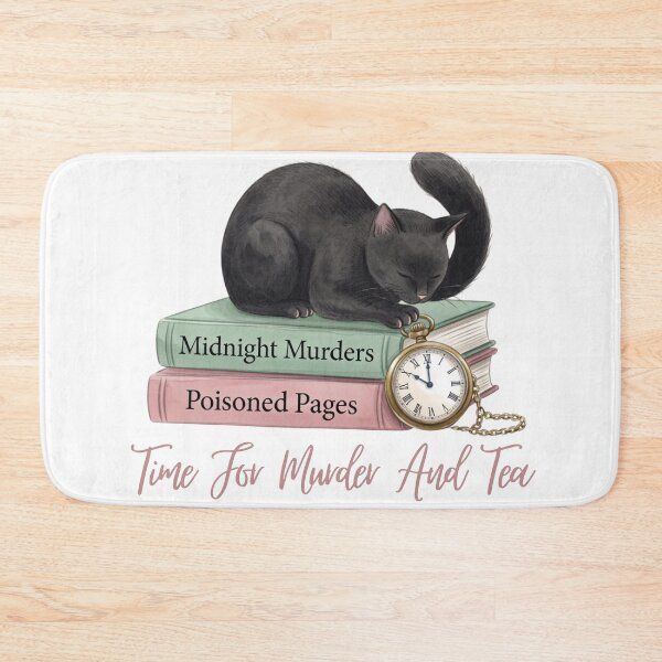 Item preview, Time For Murder And Tea — Vintage Pocket Watch Mystery Cat Tee designed and sold by kosimazaki.