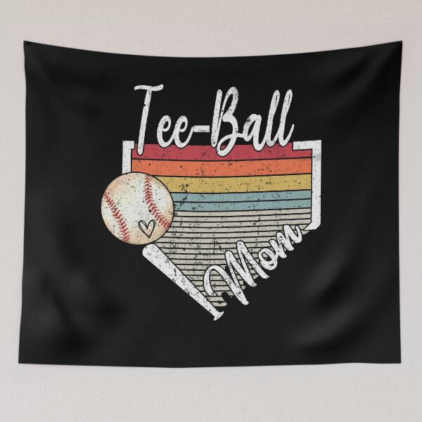 Item preview, Diseño retro de béisbol para mamás que juegan al Tee Ball designed and sold by LarryMBrown.