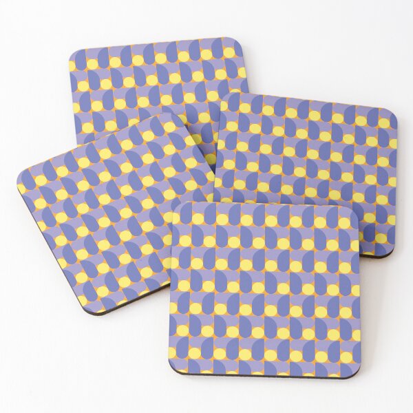 Item preview, Retro Groovy Geometric Seamless Pattern – Purple, Orange & Yellow 70s Bold Design designed and sold by Zaya_art.