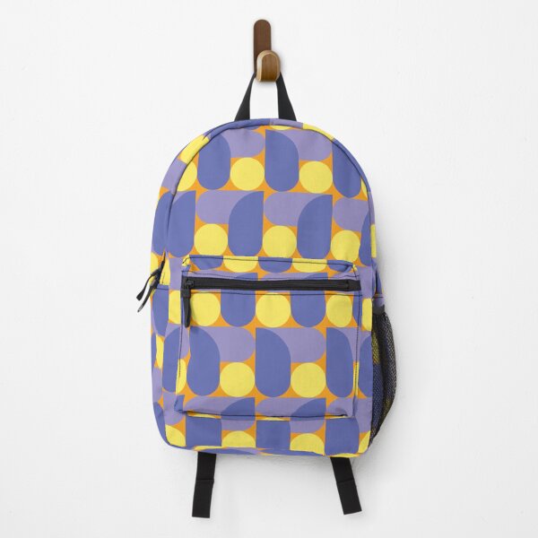 Artikelvorschau, Retro-Groovy-Geometrie-Nahtlosmuster – Lila, Orange & Gelb, kühnes 70er-Jahre-Design entworfen und verkauft von Zaya_art.