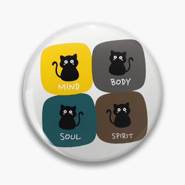 Item preview, Mind Body Soul Spirit - 4 cats - self care designed and sold by Drishya-Designs.