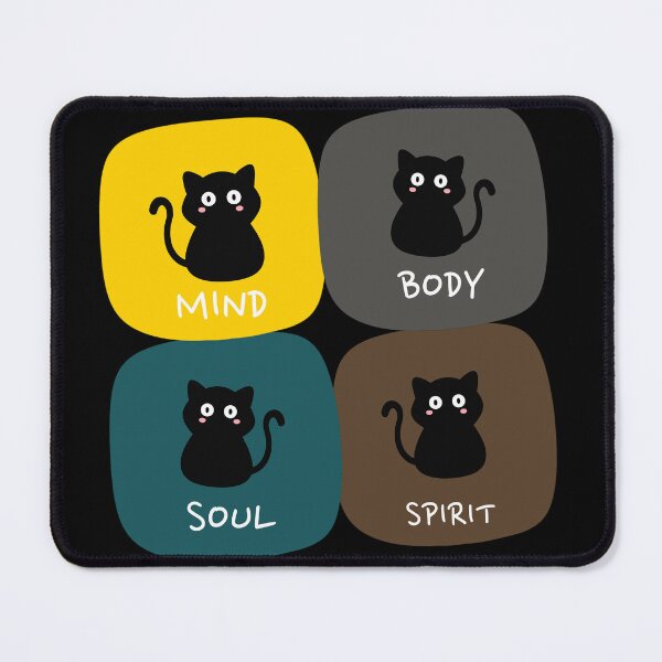 Item preview, Mind Body Soul Spirit - 4 cats - self care designed and sold by Drishya-Designs.