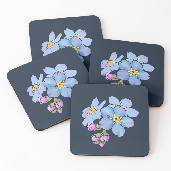 Item preview, Forget me not on dark blue designed and sold by Ellen Wilberg.
