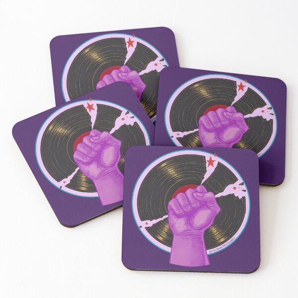 Item preview, Music Revolution - Raised Fist Breaking Vinyl Record Art #3 designed and sold by Message from Earth.