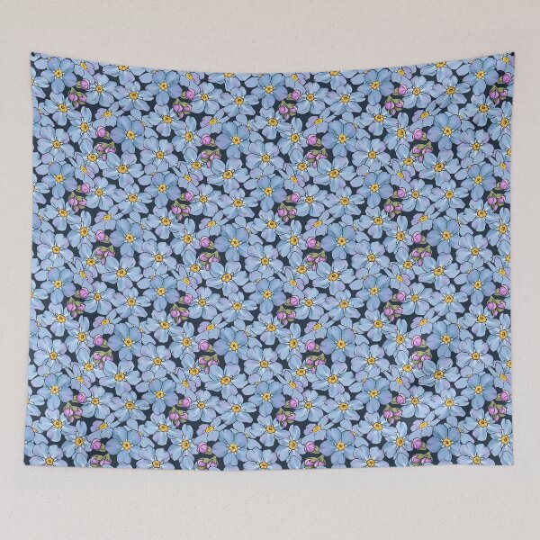Item preview, Forget me not on dark blue designed and sold by Ellen Wilberg.