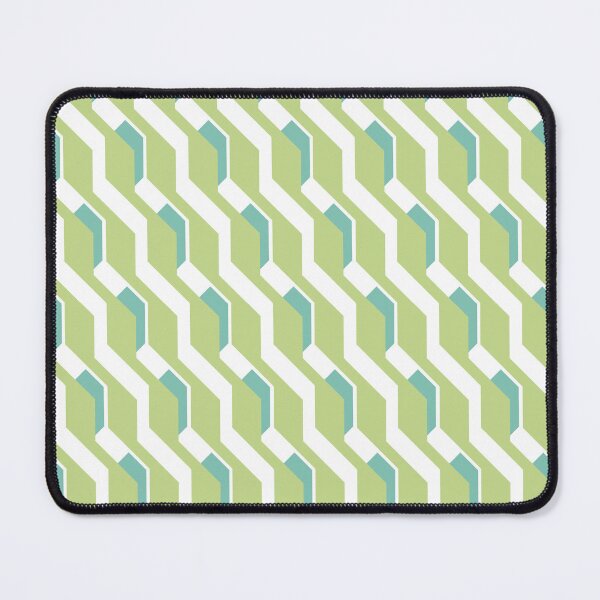 Item preview, Retro Zigzag Chevron Seamless Pattern – Lime Green & Teal Geometric 3D Weave Design designed and sold by Zaya_art.