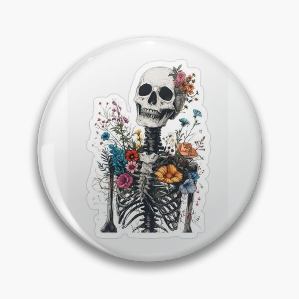 Item preview, Life in Bloom" – Floral Skeleton Art designed and sold by UrbanCanvas 111.