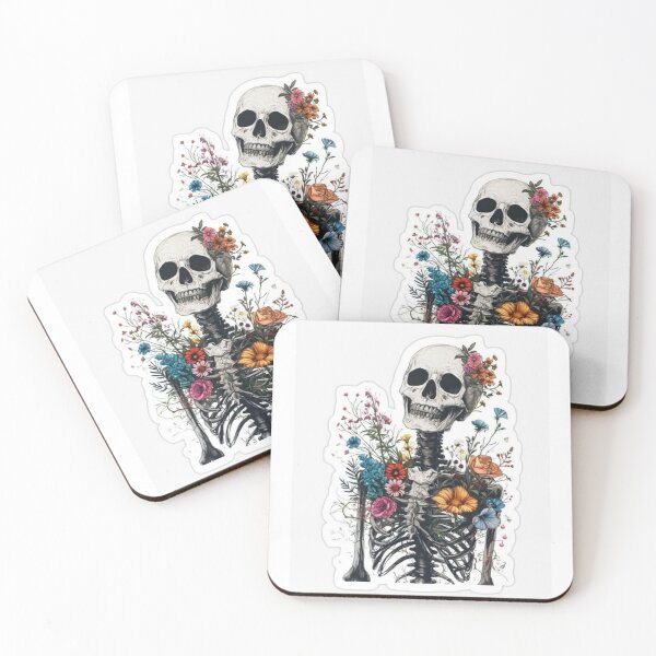 Item preview, Life in Bloom" – Floral Skeleton Art designed and sold by UrbanCanvas 111.