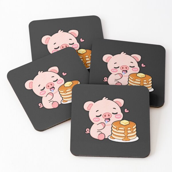 Item preview, Pancake Pig Cute Kawaii Cartoon Design designed and sold by ColorSplash123.