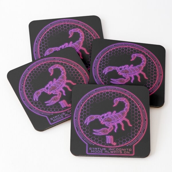 Item preview, Scorpio Cyberpunk Zodiac Status Incognito Mode Funny Astrology Design designed and sold by StillWildink.