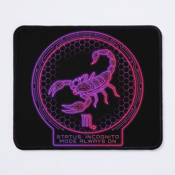 Item preview, Scorpio Cyberpunk Zodiac Status Incognito Mode Funny Astrology Design designed and sold by StillWildink.