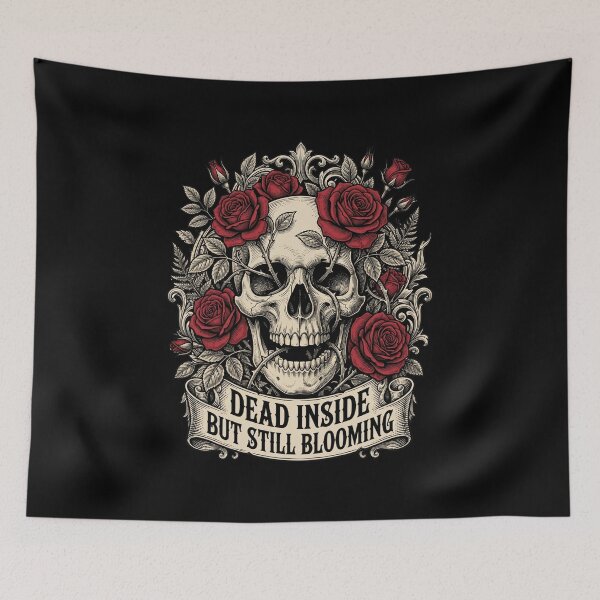 Item preview, Feminine Skull with Roses Empowerment Quote Aesthetic designed and sold by Im-Ara.