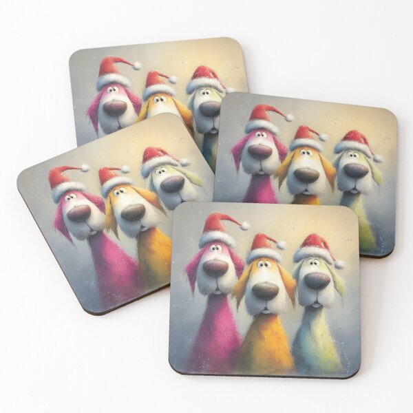 Item preview, Golden Labrador Retriever Dogs ‘ Santa’s Retrievers! ' BY SHiRLeY MacARTHuR designed and sold by Shirley MacArthur Art.