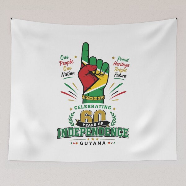 Item preview, Guyana 60 Years Of Independence Patriotic Diamond Jubilee Design designed and sold by kiralynstration.