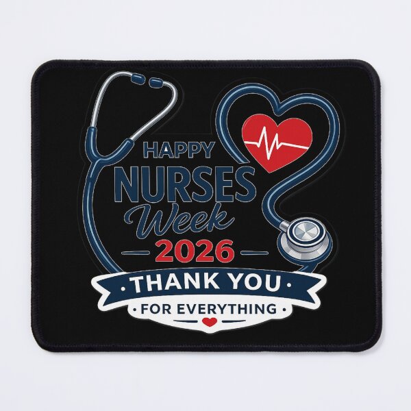 Item preview, Happy Nurses Week 2026 Thank You – Stethoscope Heart Art | Nurse Appreciation Gift designed and sold by irfanshikh.