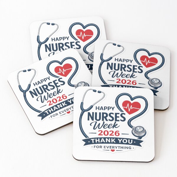 Item preview, Happy Nurses Week 2026 Thank You – Stethoscope Heart Art | Nurse Appreciation Gift designed and sold by irfanshikh.
