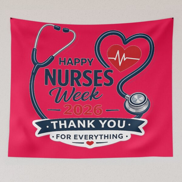 Item preview, Happy Nurses Week 2026 Thank You – Stethoscope Heart Art | Nurse Appreciation Gift designed and sold by irfanshikh.