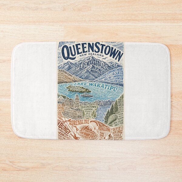 Item preview, Queenstown New Zealand Lake Wakatipu Adventure Sunset Scene designed and sold by Places On Earth.