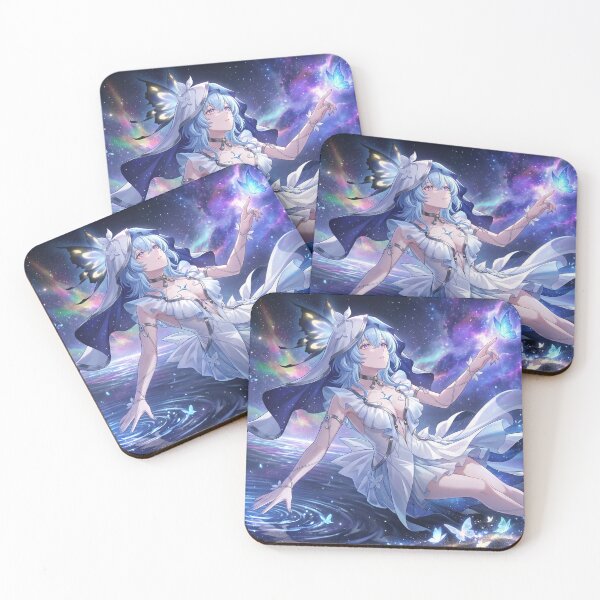Item preview, Shorekeeper // Wuthering Waves Illustration -Blue Galaxy Water Aesthetic Ethereal Anime Art designed and sold by Astraphyllia.