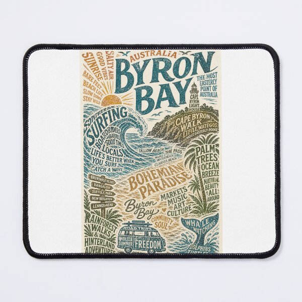 Item preview, Byron Bay Cape Byron Lighthouse Surf Coast Australia designed and sold by Places On Earth.