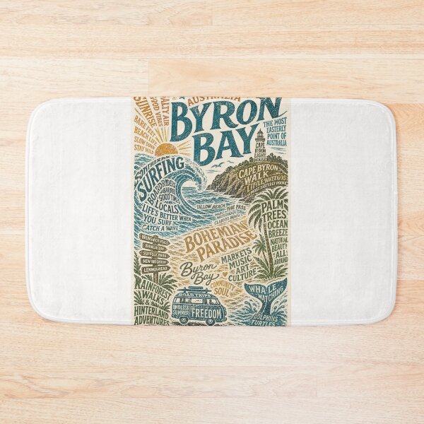 Item preview, Byron Bay Cape Byron Lighthouse Surf Coast Australia designed and sold by Places On Earth.