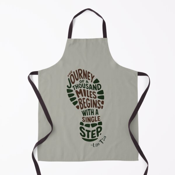 Item preview, The journey of a thousand miles begins with a single step. Hiking & Mountain Quote designed and sold by TeeArtWorld.