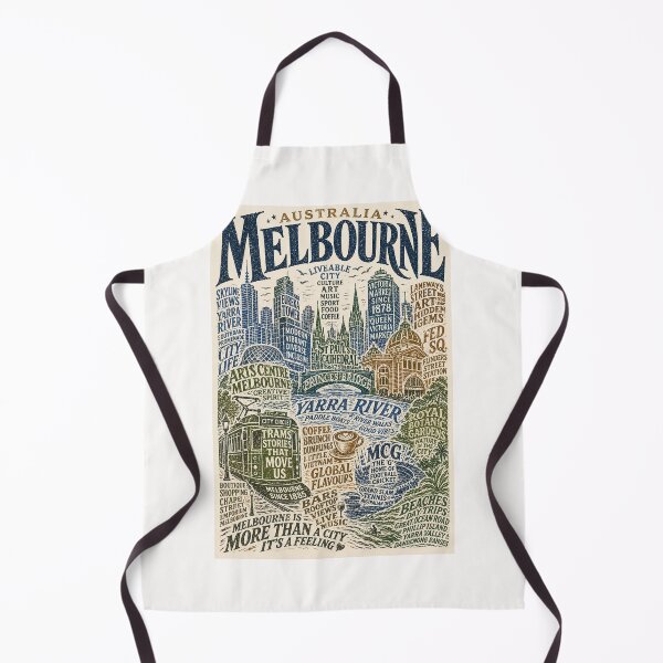 Item preview, Melbourne Yarra River Typography Flinders Street St Pauls Cathedral designed and sold by Places On Earth.