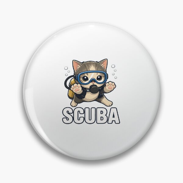 Item preview, Cute Scuba Dancing Meme Cat Funny Underwater Retro Design designed and sold by kiralynstration.