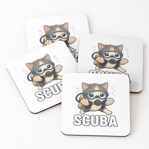 Item preview, Cute Scuba Dancing Meme Cat Funny Underwater Retro Design designed and sold by kiralynstration.
