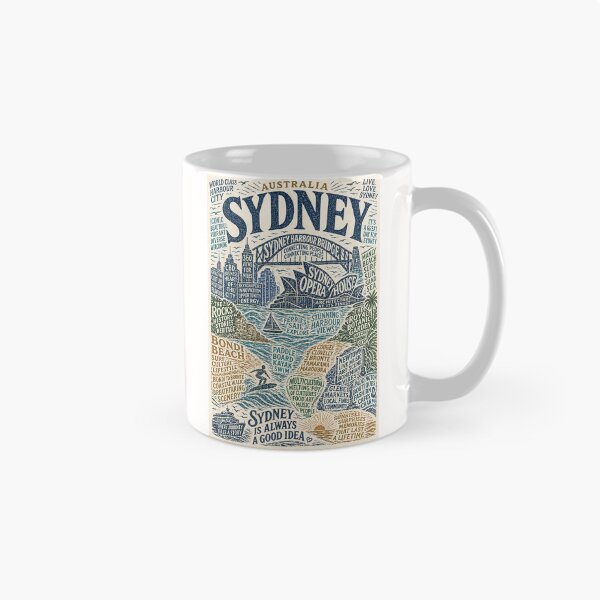 Item preview, Harbour Bridge Opera House Bondi Beach Australia Typography designed and sold by Places On Earth.