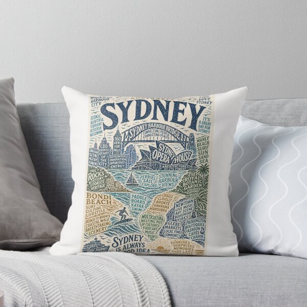 Item preview, Harbour Bridge Opera House Bondi Beach Australia Typography designed and sold by Places On Earth.