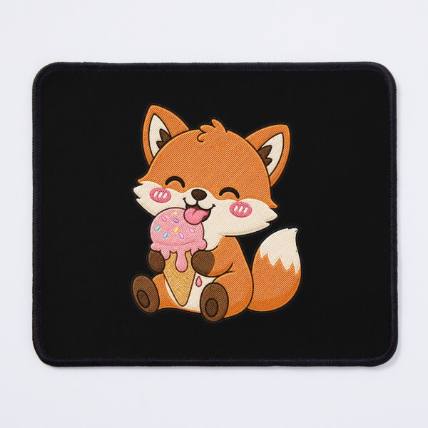 Item preview, Ice Cream Fox Cute Kawaii Cartoon Design designed and sold by ColorSplash123.