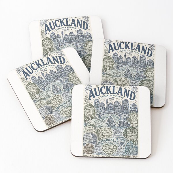 Item preview, Auckland typography Tamaki Makaurau Sky Tower Waiheke Island Harbour designed and sold by Places On Earth.