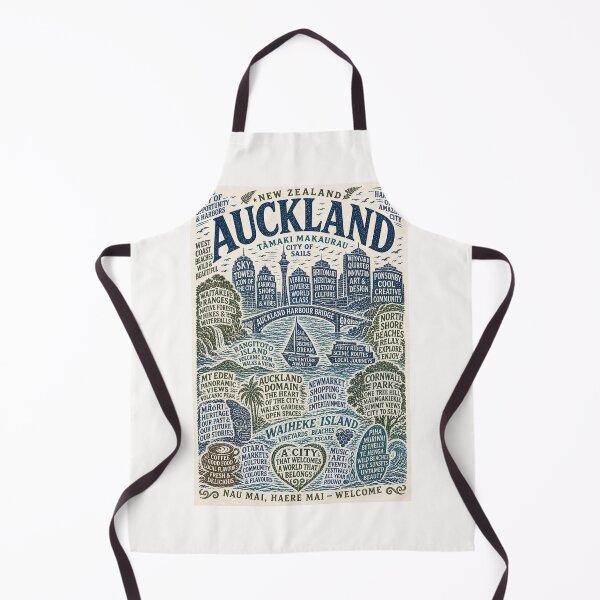 Item preview, Auckland typography Tamaki Makaurau Sky Tower Waiheke Island Harbour designed and sold by Places On Earth.