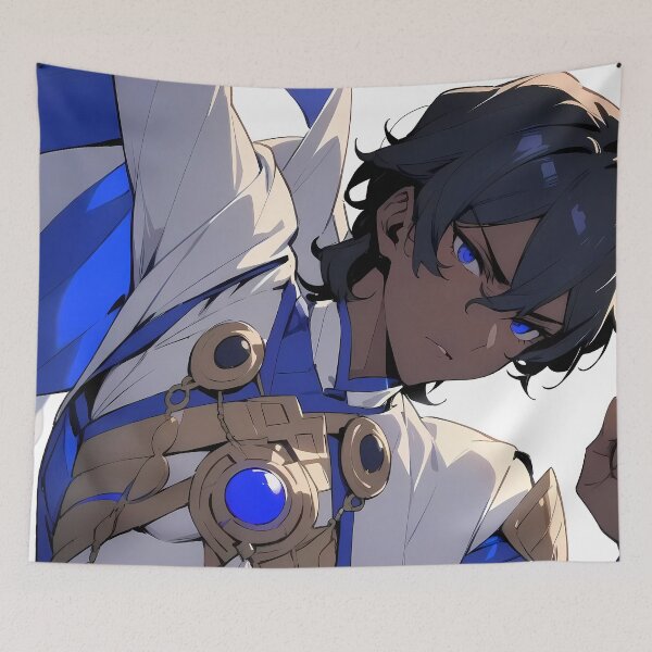 Item preview, Arjuna Fate Grand Order Blue Eyes Dynamic Hero Pose designed and sold by Spraykart.