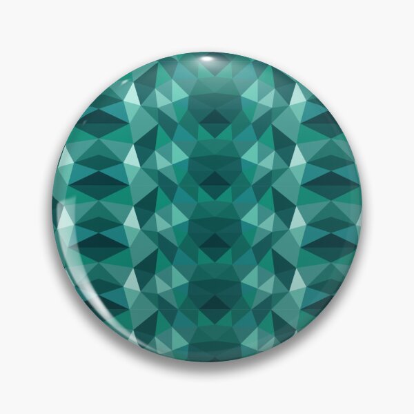 Item preview, Low Poly Triangle Seamless Pattern – Teal & Emerald Green Geometric Crystal Design designed and sold by Zaya_art.