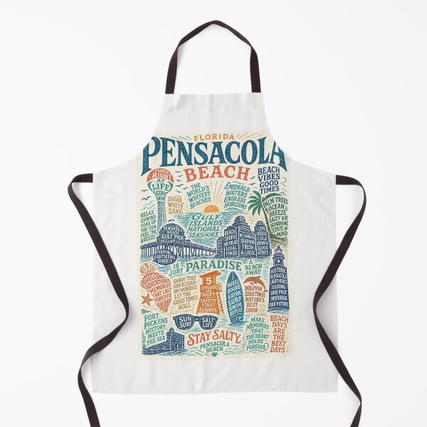 Item preview, Pensacola Beach Gulf Islands National Seashore Florida Coast Typography designed and sold by Places On Earth.