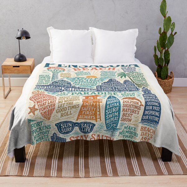Item preview, Pensacola Beach Gulf Islands National Seashore Florida Coast Typography designed and sold by Places On Earth.
