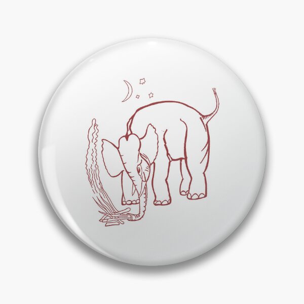 Item preview, Red Line Art Elephant designed and sold by KirinStudio.