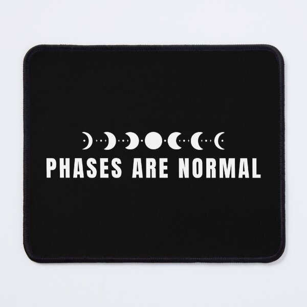 Item preview, Phases Are Normal Moon Phases Dark Aesthetic Print | Minimalist White Line Art | Night Sky Decor designed and sold by ArtfulVibesStudio.
