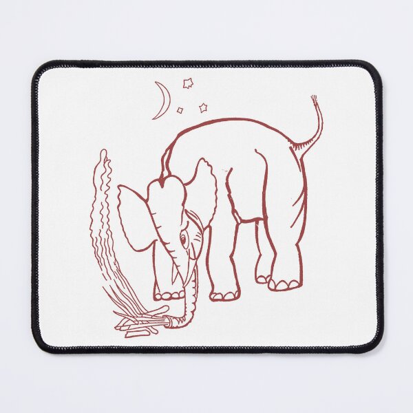 Item preview, Red Line Art Elephant designed and sold by KirinStudio.