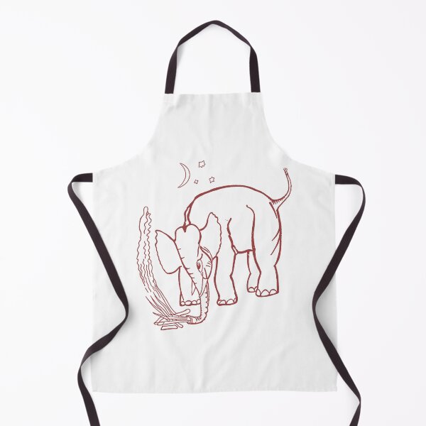 Item preview, Red Line Art Elephant designed and sold by KirinStudio.