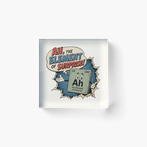 Item preview, Ah The Element of Surprise Retro Comic  designed and sold by FilmThreadCo.