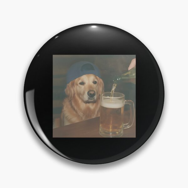Item preview, Funny Golden Retriever Drinking Beer designed and sold by CartoonGang.