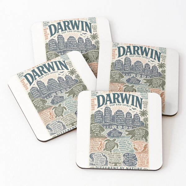 Item preview, Darwin Waterfront Mindil Beach Top End Australia Travel Typography designed and sold by Places On Earth.