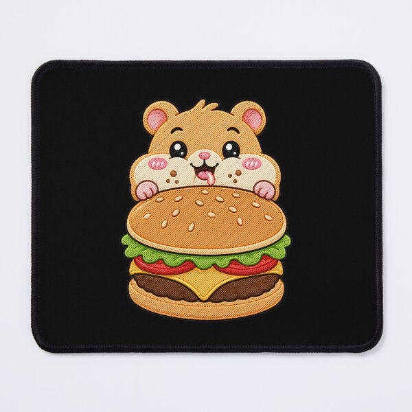 Item preview, Burger Hamster Cute Kawaii Cartoon Design designed and sold by ColorSplash123.