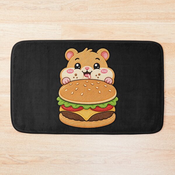 Item preview, Burger Hamster Cute Kawaii Cartoon Design designed and sold by ColorSplash123.
