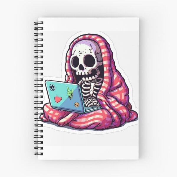 Item preview, Comfort Zone" – Cozy Skeleton in a Blanket Sticker designed and sold by UrbanCanvas 111.